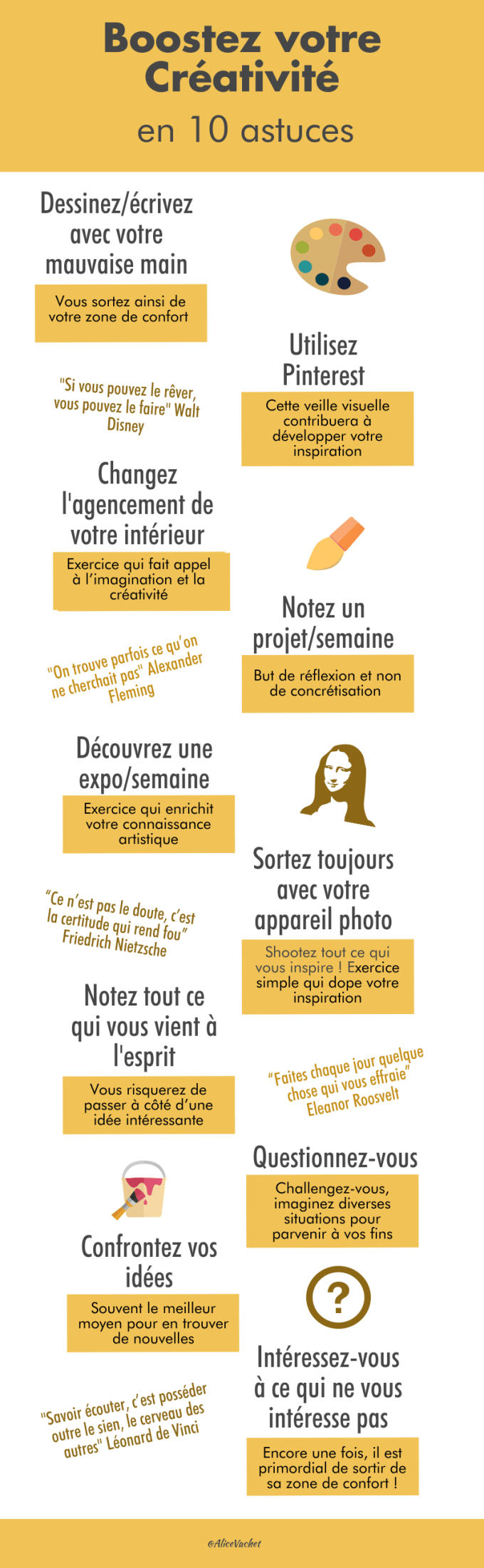 [Infographie] Boostez votre créativité en 10&nbsp;astuces