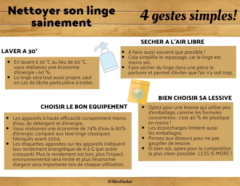 [Infographie] 4 gestes simples pour nettoyer son linge sainement 💡 ...