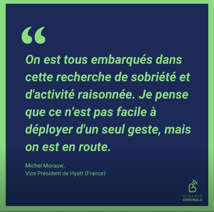 [Podcast] L’Empreinte 🎧 Citation tirée de l&rsquo;épisode avec Michel Morauw, Vice-Président du groupe&nbsp;Hyatt
